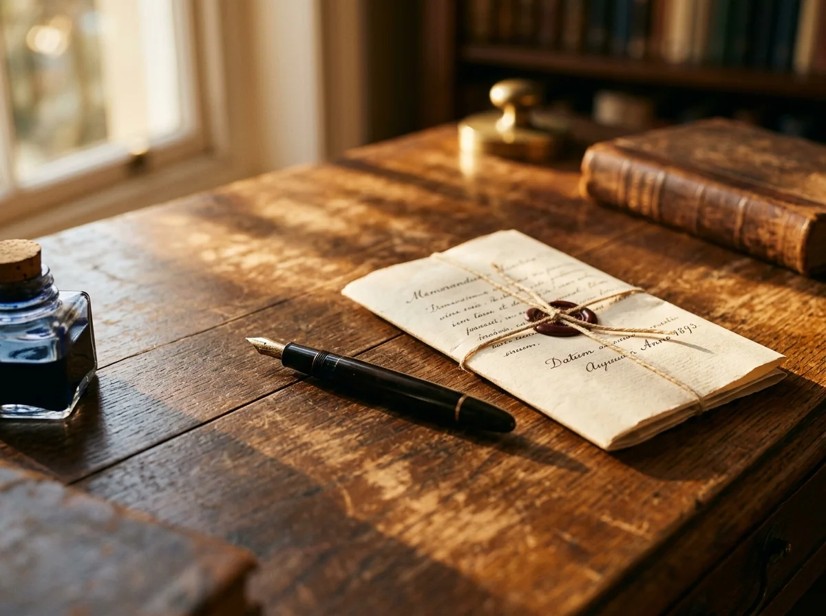 Abstract warm light through document pages — representing estate planning and legacy documentation in Austin Texas
